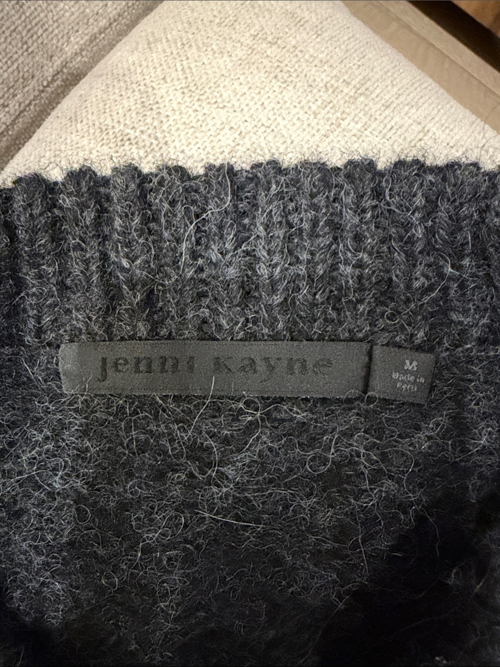 Jenni Kayne Alpaca Cocoon Crew Neck Pullover - Charcoal - Medium M - Picture 2 of 4